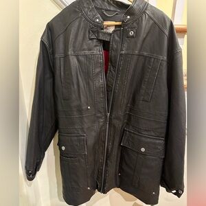 WE THE FREE ALL THAT MOTO VEGAN LEATHER SIZE MEDIUM JACKET - LONG - WORN ONCE!